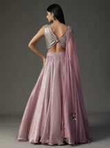 Lilac Organza Lehnga Set