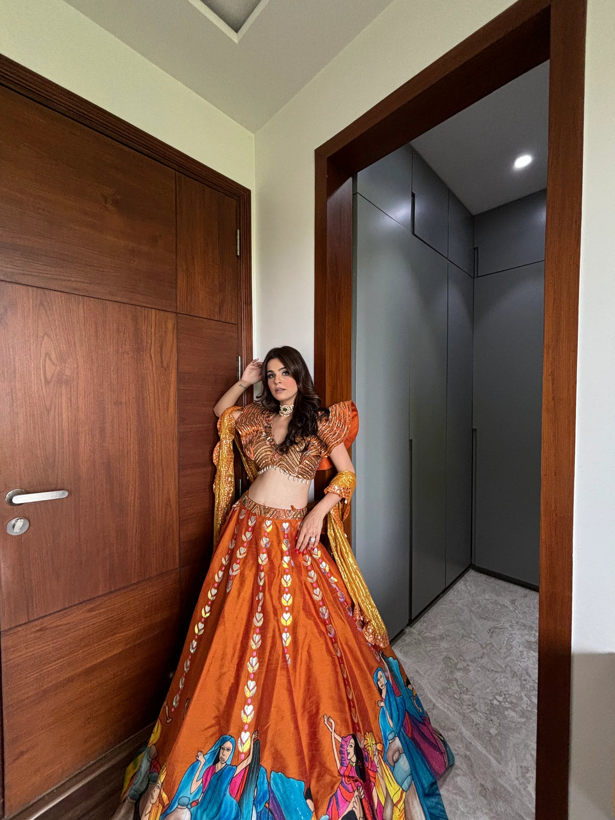 Vanshika Gaba In Modern Baraat Lehnga