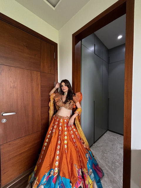 Vanshika Gaba In Modern Baraat Lehnga