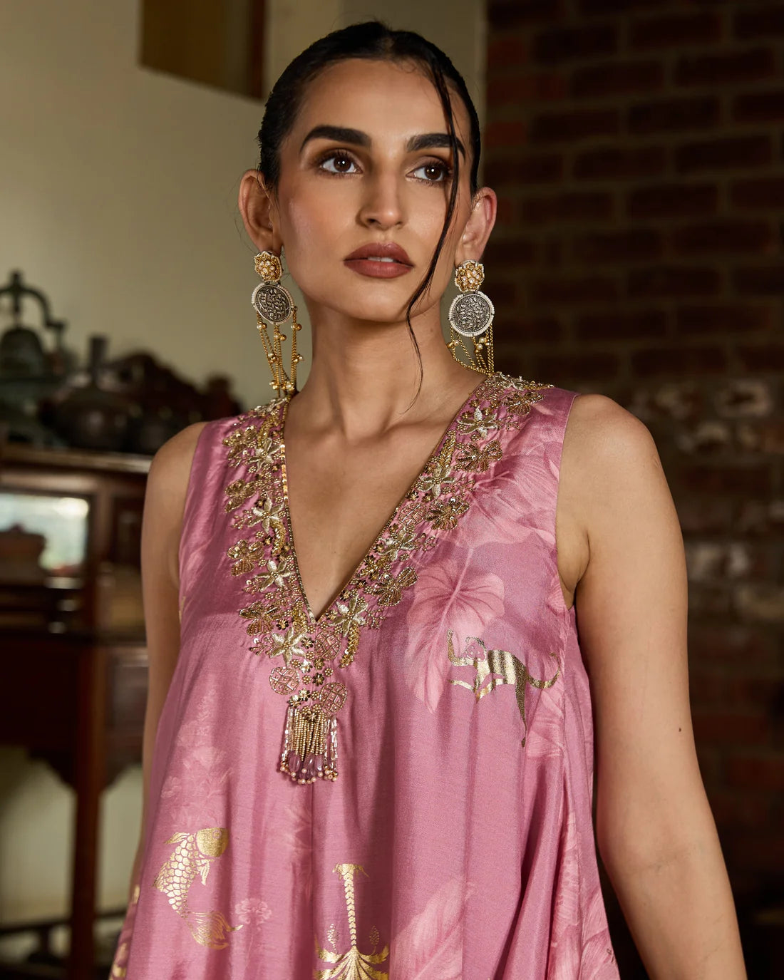 Nargis Draped Skirt And Top Set