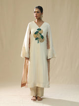 Ivory Handpainted Kurta Suit Set
