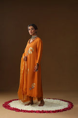 Golden Stroke Orange Suit Set