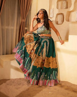 Isha Malviya In Teal Blue Handpainted Lehnga
