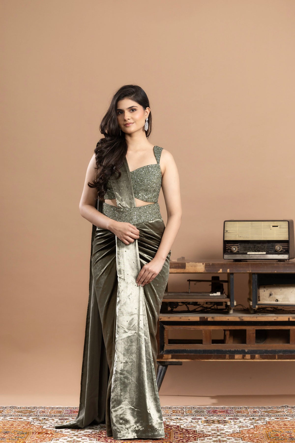 Velvet Saree
