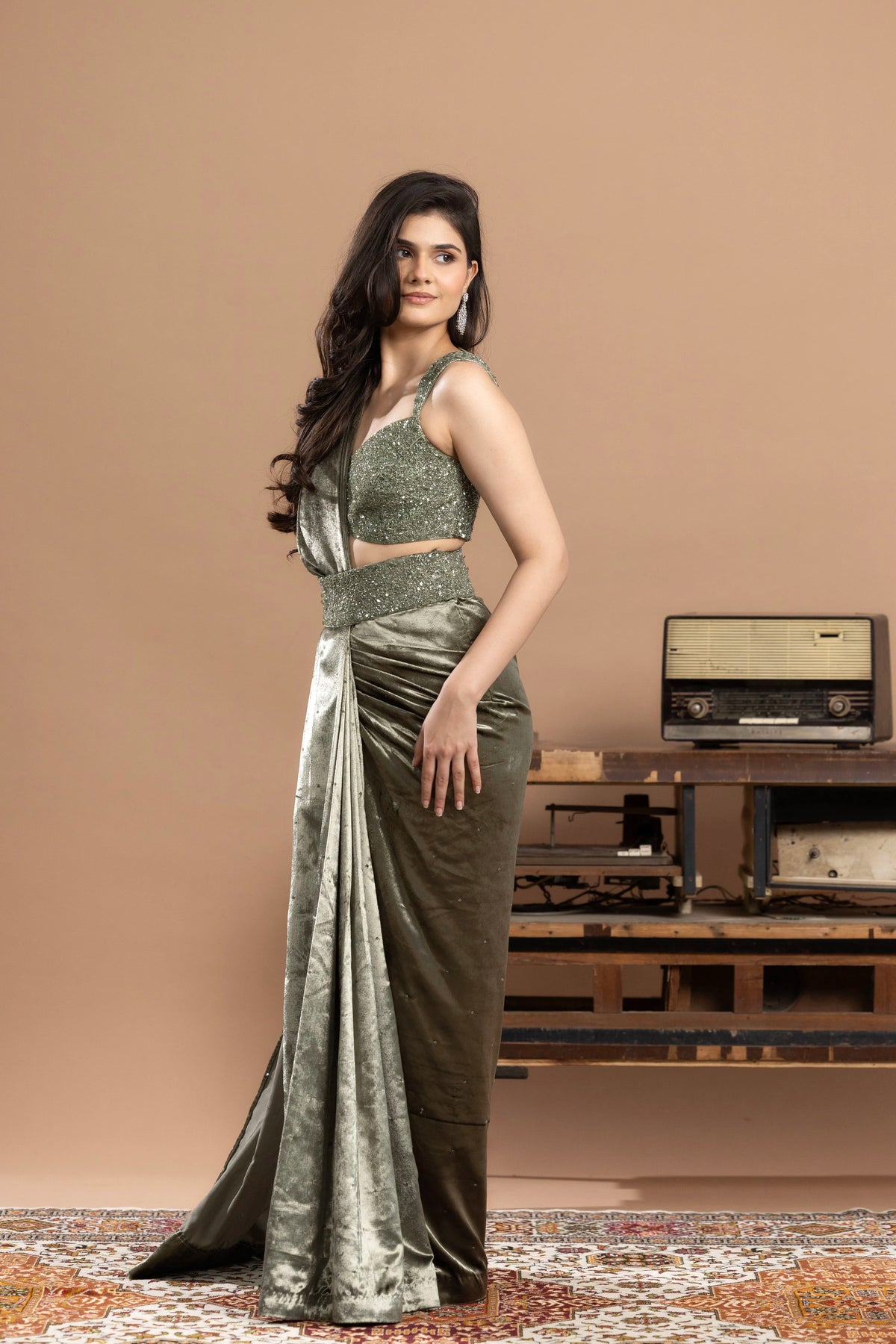Velvet Saree