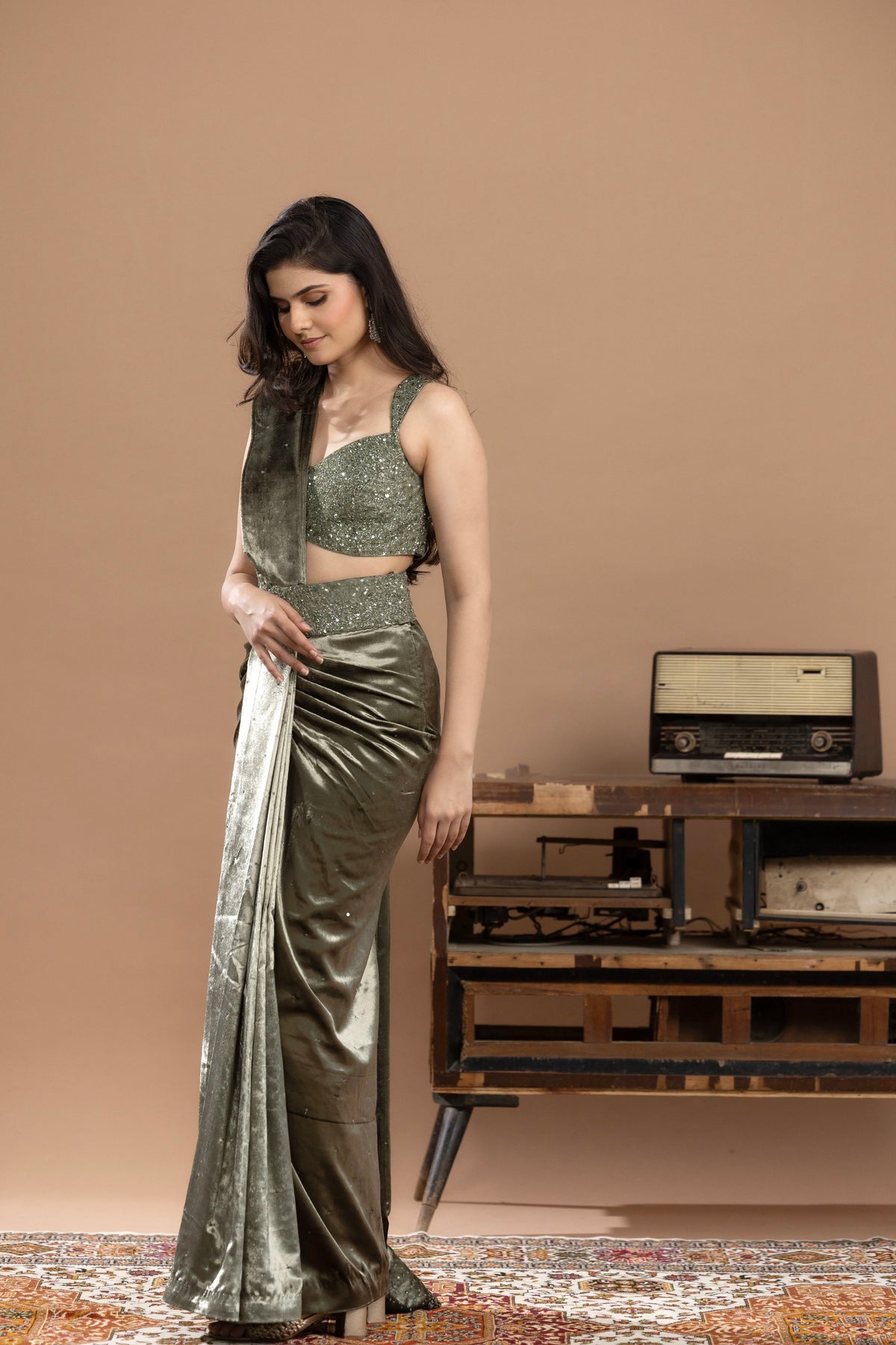 Velvet Saree