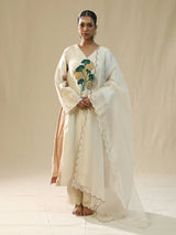 Ivory Handpainted Kurta Suit Set