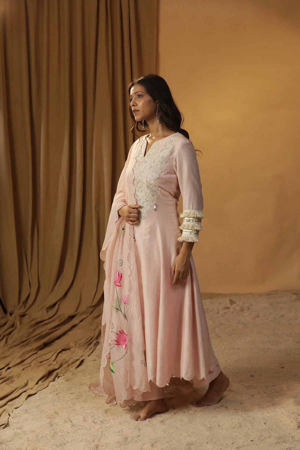 Baby Pink A-Line Suit Set
