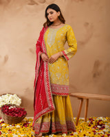 Heavy Chinnon Suit With All-Over Zarkan & Sequence Work