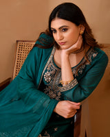 Simar Silk Suit with Cutdana Embroidery