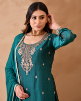 Simar Silk Suit with Cutdana Embroidery
