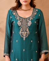 Simar Silk Suit with Cutdana Embroidery