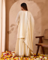 Ivory & Gold Suit With Heavy Zari Embroidery