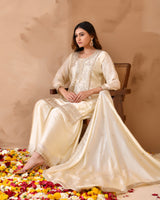Ivory & Gold Suit With Heavy Zari Embroidery