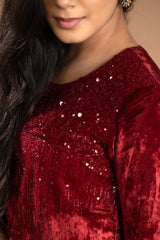 Velvet Kurta Set
