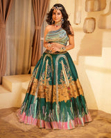 Isha Malviya In Teal Blue Handpainted Lehnga