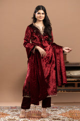 Velvet Kurta Set