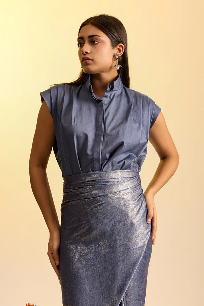 Shimmer Wrap Skirt