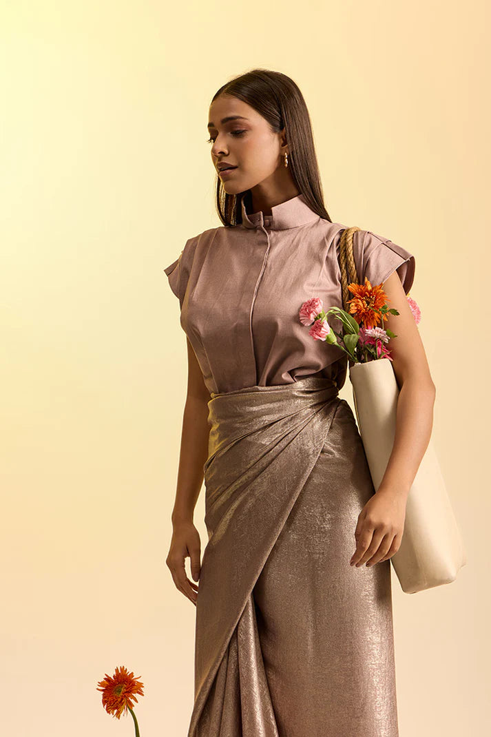 Shimmer Wrap Skirt