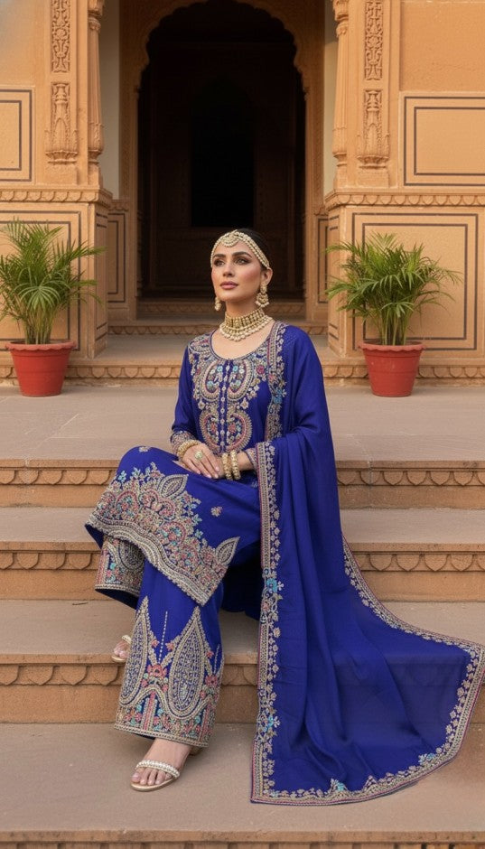 Blue Begum Suit