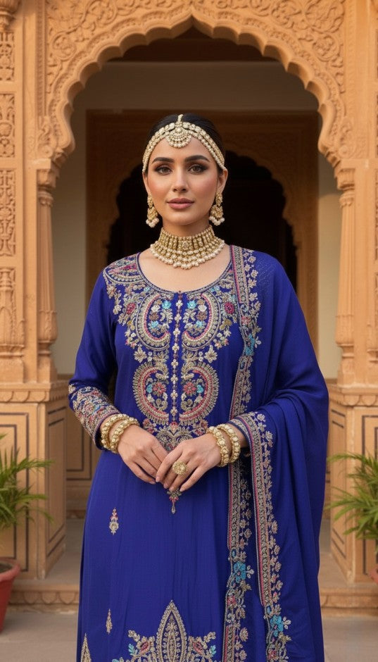 Blue Begum Suit