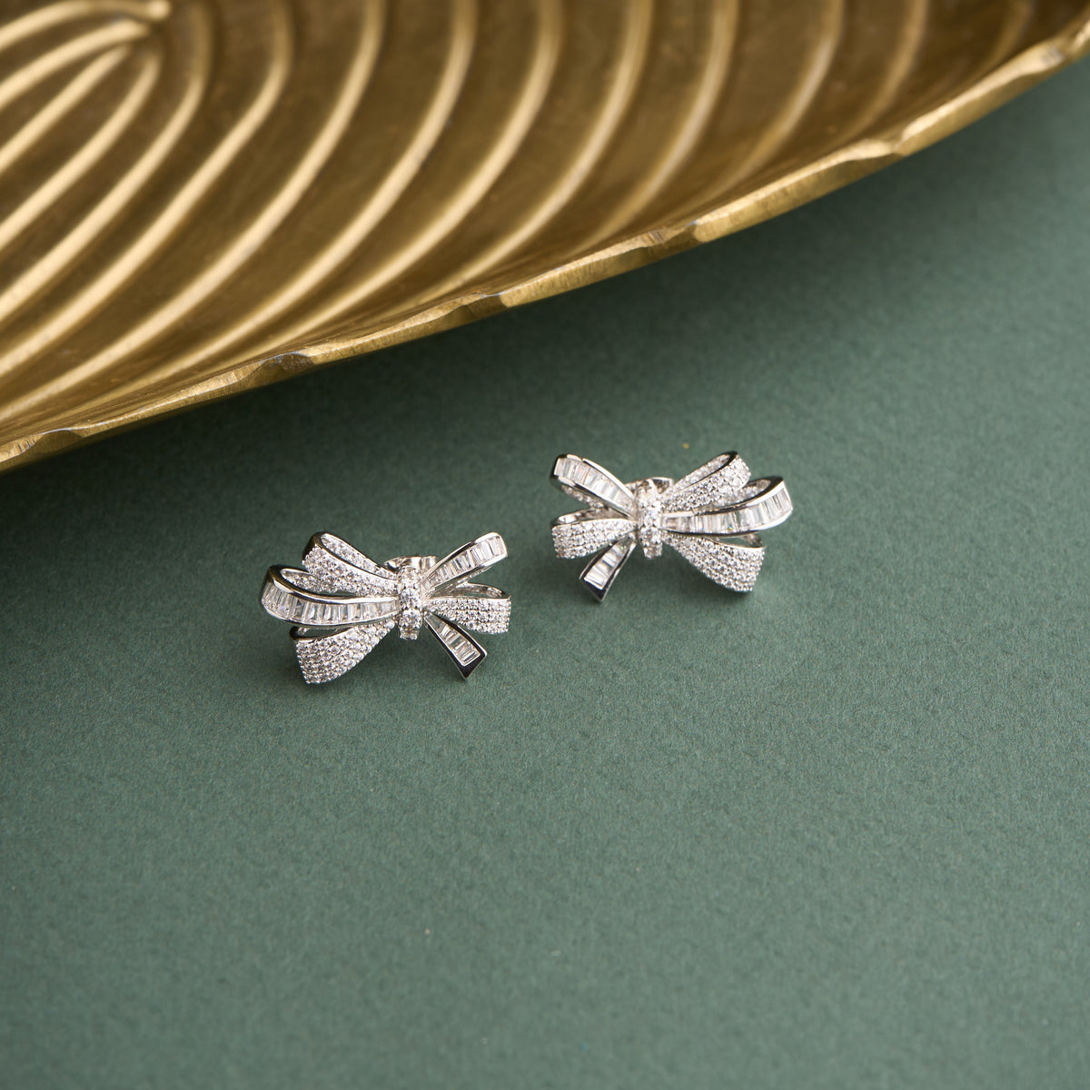 Bow Baguette Earrings