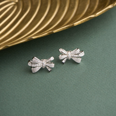 Bow Baguette Earrings