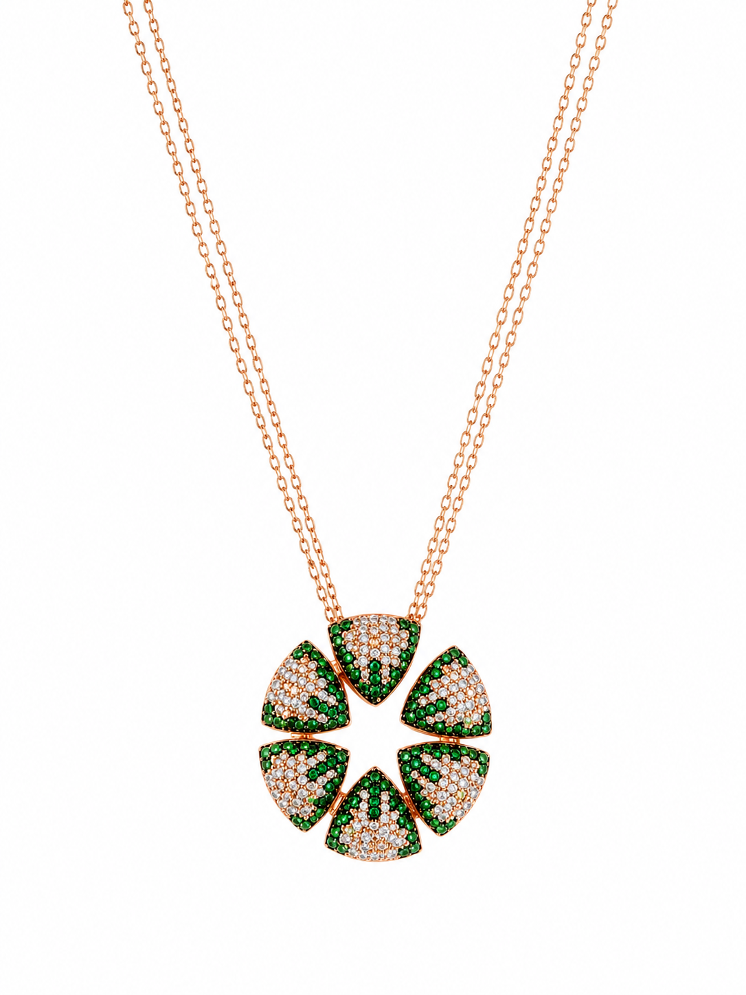 Floral Halo Pendant Necklace