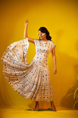 Marine Printed Soft Sculpture Dress