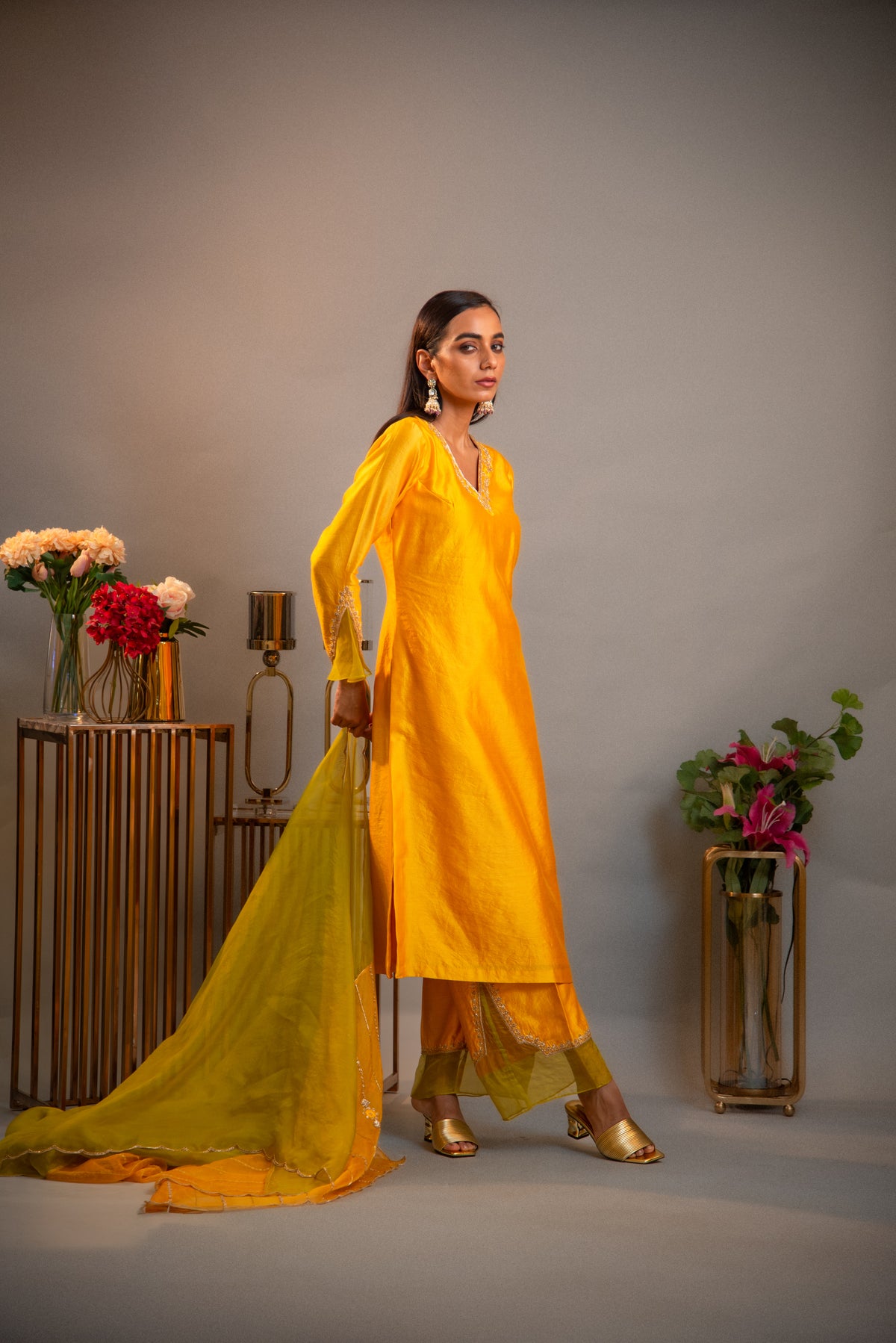 Sol – Applique Corset Drape Skirt Set