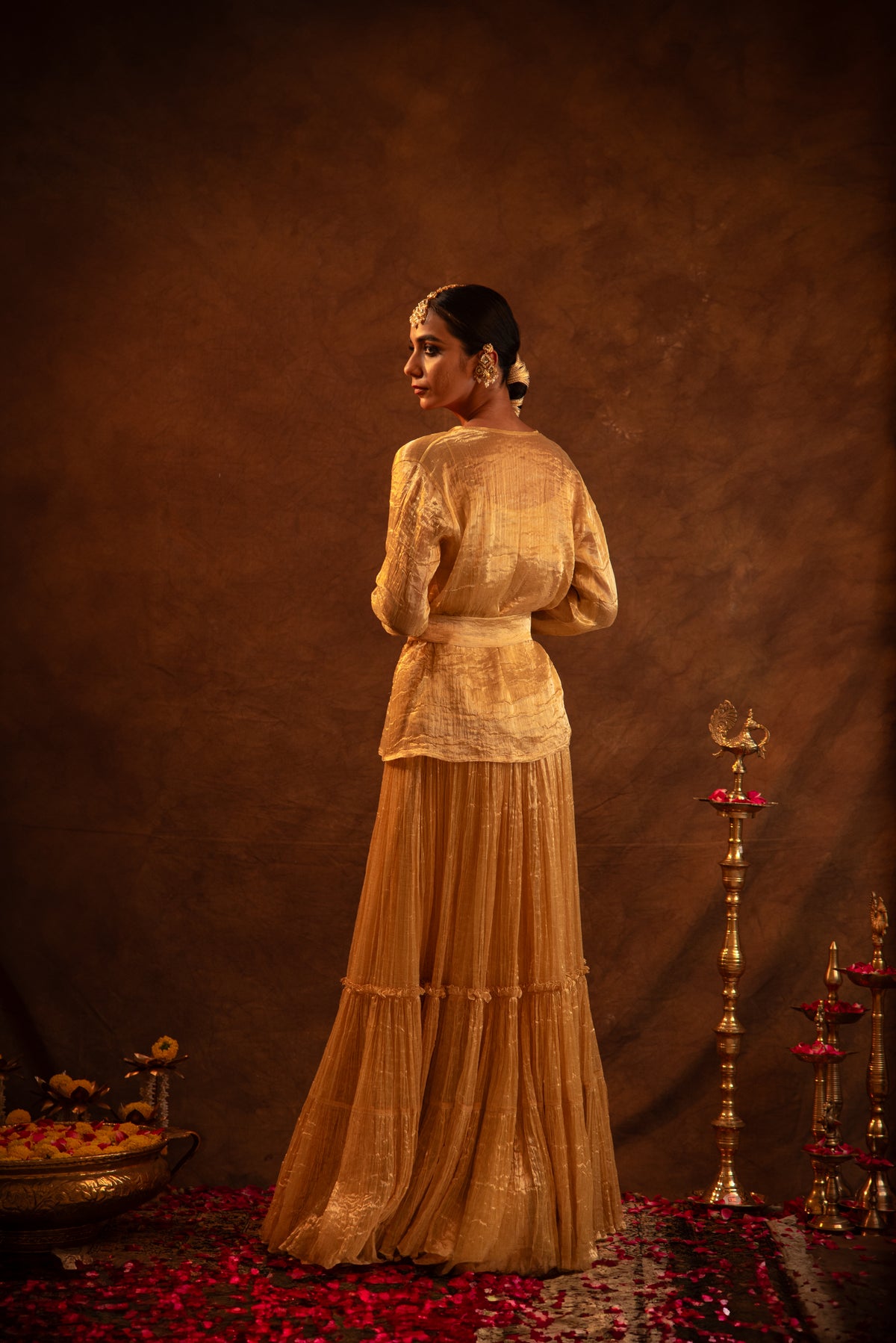 Chic Embroidered Blouse & Skirt Set