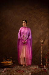Rua-Satin Embroidered Kurta Set
