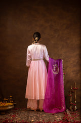 Rua-Satin Embroidered Kurta Set