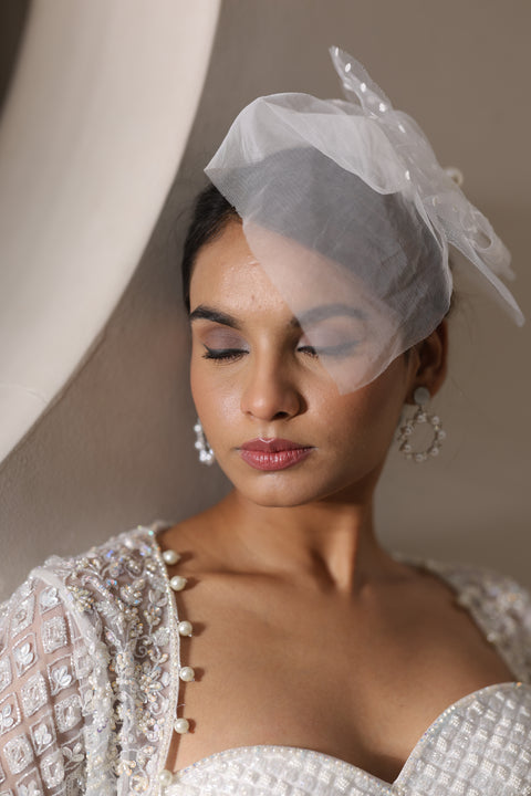 White Embroidered Lehenga Set