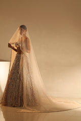 Nude Embroidered Lehenga Set