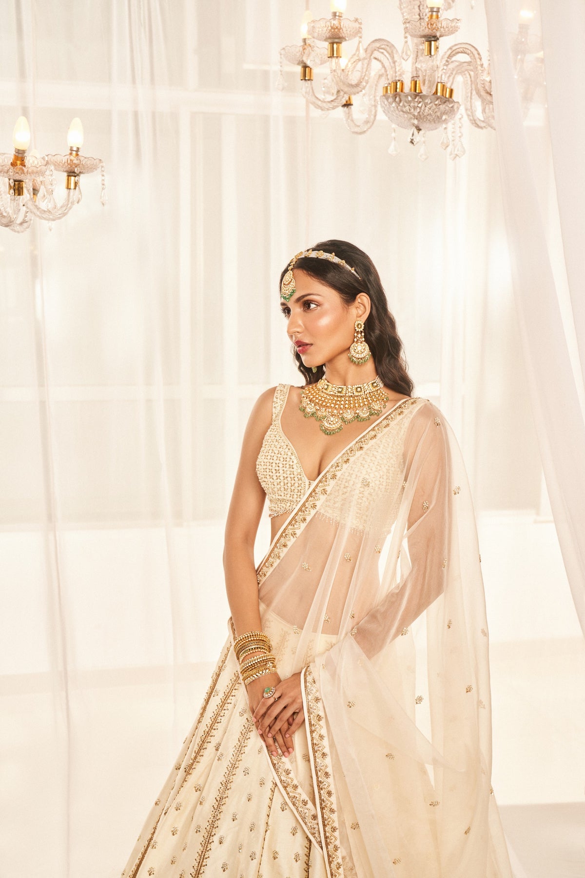 Ivory Bridal Lehenga Set