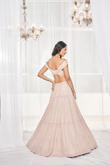 Dusty Beige Bridal Lehenga Set