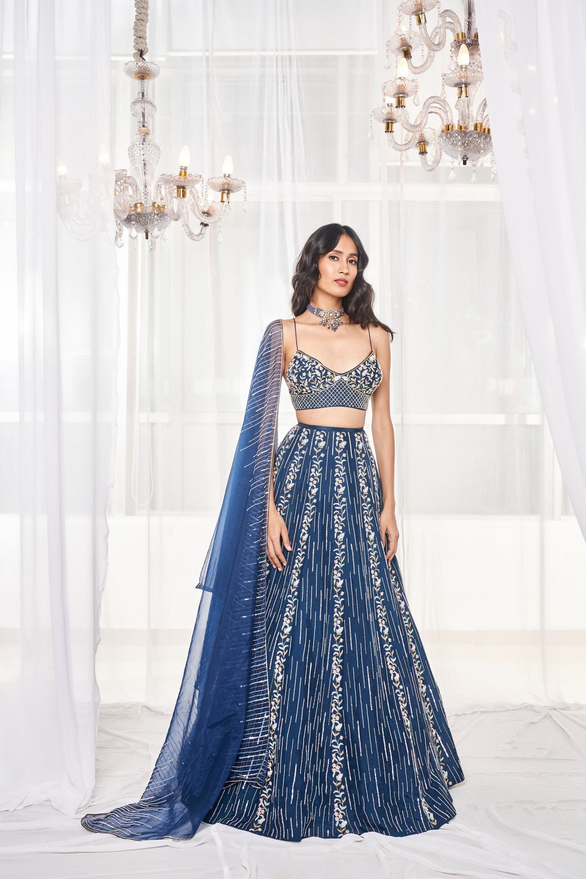 Teal Blue Bridal Lehenga Set