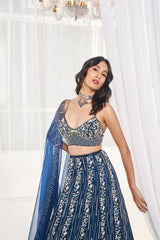 Teal Blue Bridal Lehenga Set