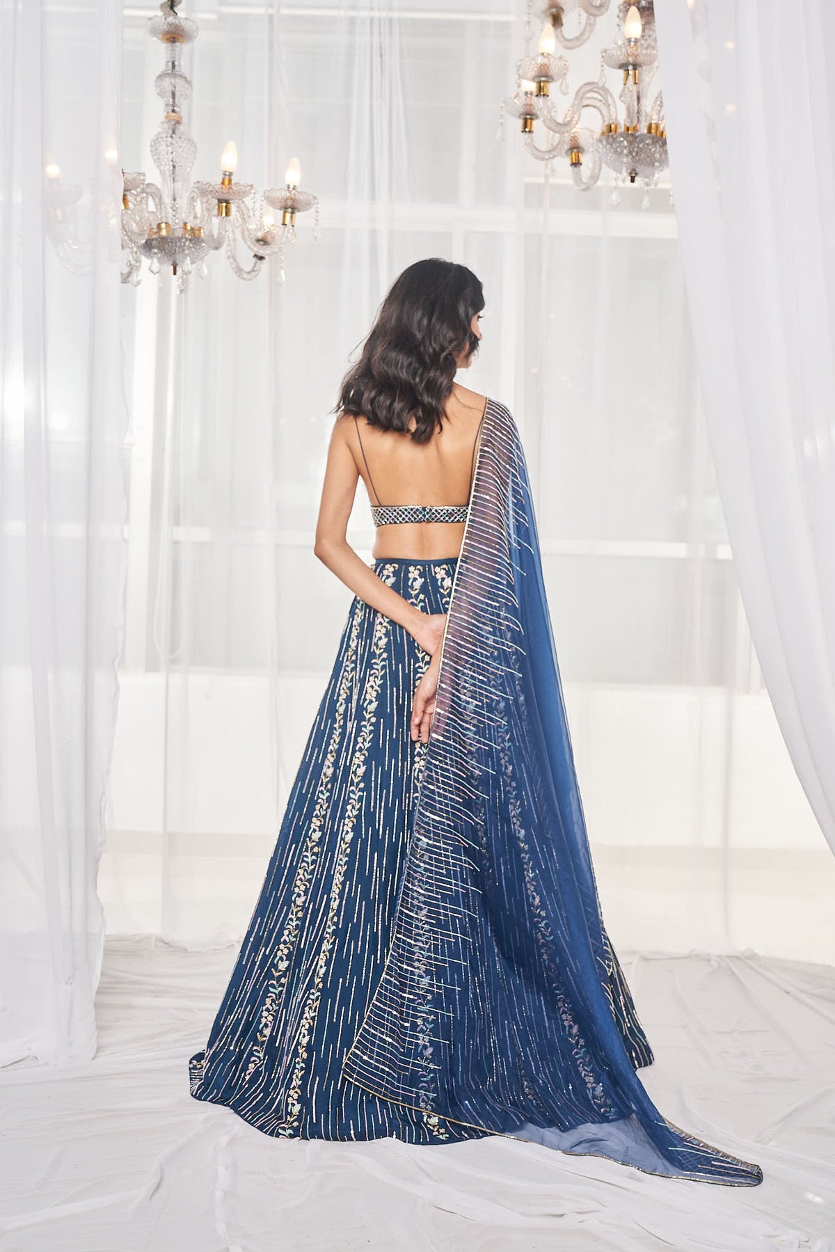 Teal Blue Bridal Lehenga Set