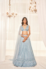 Cerulean Blue Bridal Lehenga Set