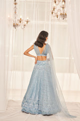 Cerulean Blue Bridal Lehenga Set