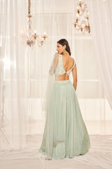 Turquoise Lehenga Set