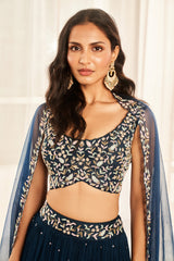 Teal Blue Lehenga Set