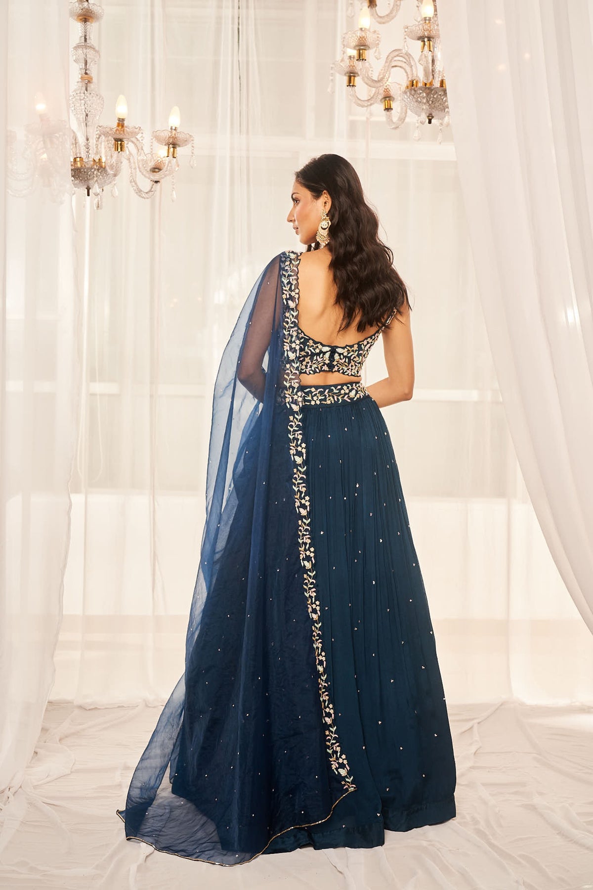Teal Blue Lehenga Set