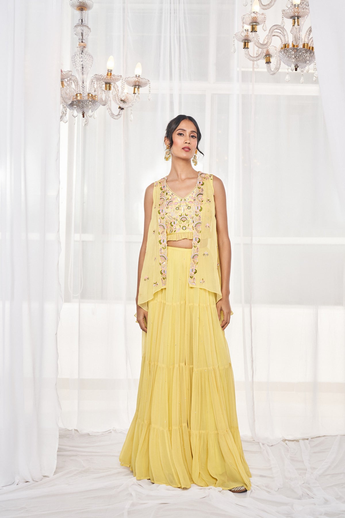 Lime Green Sharara Set