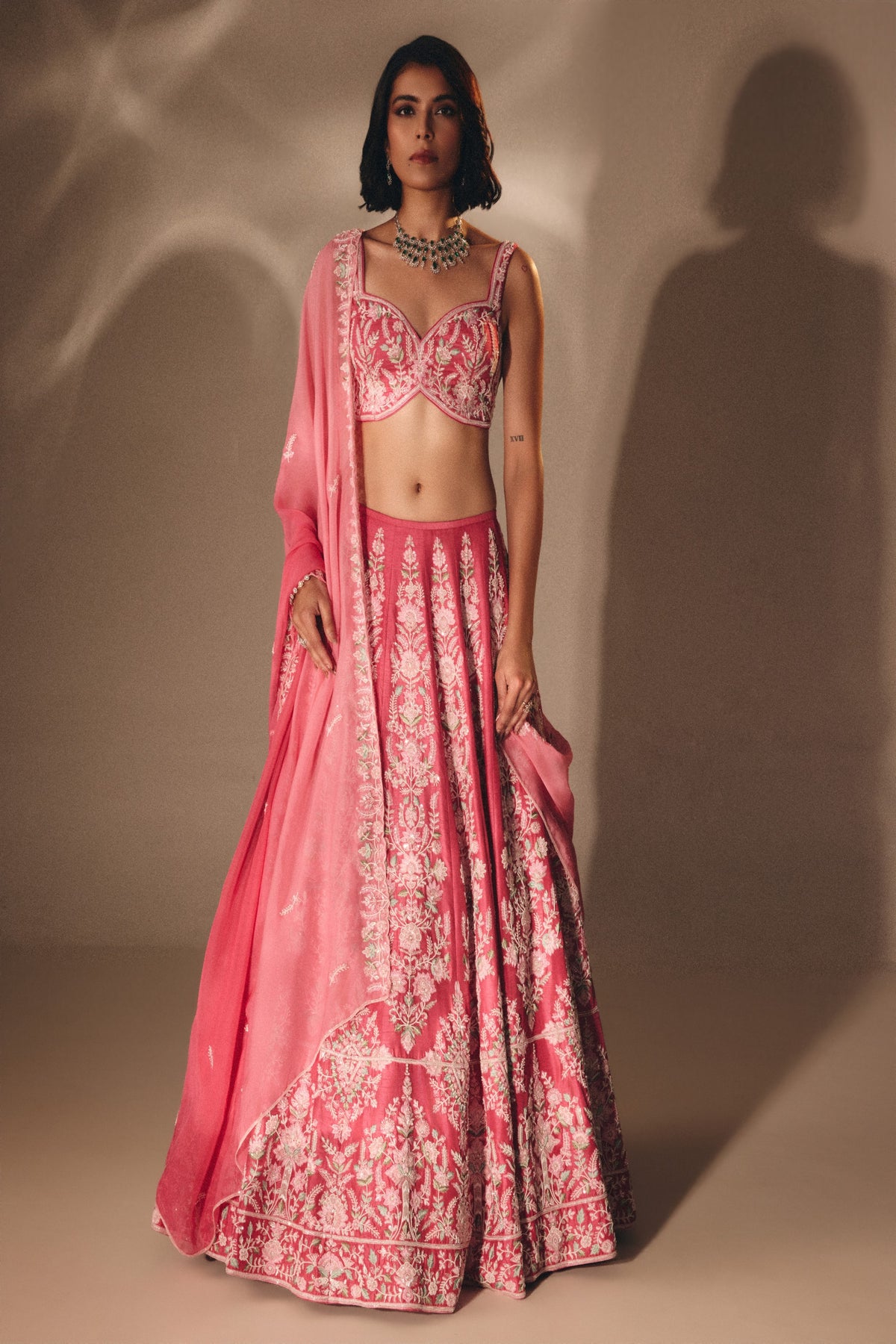 Pink Bridal Lehenga Set
