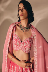 Pink Bridal Lehenga Set