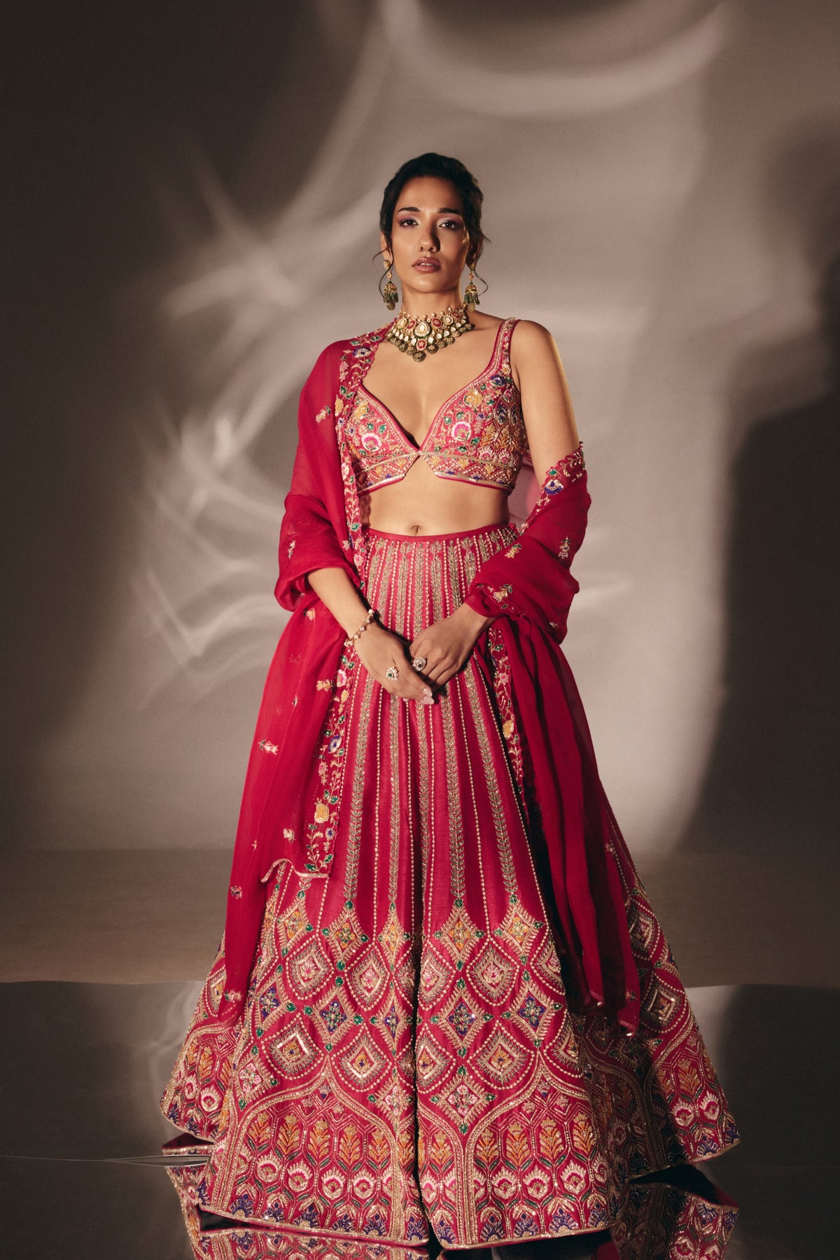 Rose Pink Bridal Lehenga Set