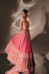 Rose Pink Bridal Lehenga Set